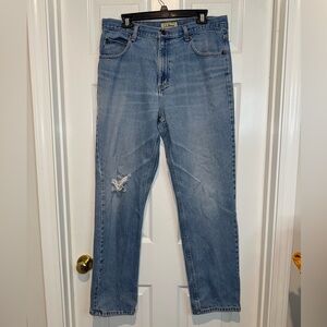 L.L. Bean Distressed Straight Jeans. Size 35x32